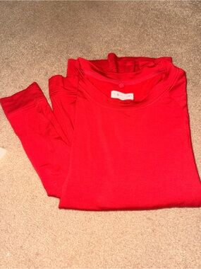 LOFT- Lou & Grey Red Long-Sleeve Top
